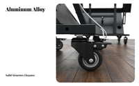 Rolling Teleprompter Stand Portable TV Floor Stand with Wheels Full-Rotation Wheels Casters Mobile Floor Display Cart for Presenters, Conference