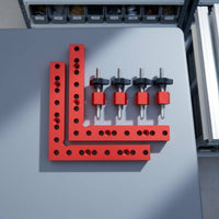 Double Scale Ruler 90 Degree Positioning Square Aluminum Alloy Corner Clamp Rust Proof Right Angle Clamping Square Anodized Finish for Furniture Assembly, Picture Framing