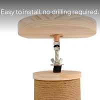 Floor-to-Ceiling Cat Tree with Space Capsule, Hardwood
