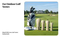 Blank Sporting Headcover Elastic Fit Sporting Club Headcover Driver Course Wood Cover Utility Club Cover Easy On and Detachable