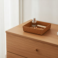Woven Tray Organized Catchall Tray Textured Shallow for Tabletop, Vanity