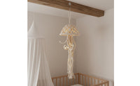 Woven Jellyfish Ornament Textured Rope Tapestry Nordic Inspired Wall Hanging for Home and Kids Nursery