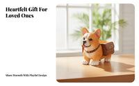 Resin Standing Corgi Planter Painted Corgi Planter Collar Detail Garden Decor Raised Lettering for Home