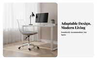 Height Adjustable Armless Clear Rolling Chair Transparent Design Clear Rolling Chair Modern Aesthetic rotating Seat Easy to Clean for Students, Adults, Makeup Users, Study Room, Bedroom, Small Spaces