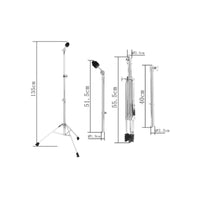 Rust Resistant Adjustable Cymbal Stand Heavy Duty Hanging Cymbal Stand Memory Lock Music Gear Chrome Finish for Drummers, Rehearsal