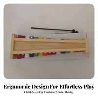 15-Tone Xylophone Easy to Play Colored Bar Xylophone Cardboard Box Musical Toy for Early Childhood, Music Education, Percussion Practice