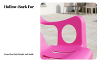 Heavy Duty Plastic Armchair Long-Lasting Molded Plastic Lounge Chair Easy to Clean Stackable Outdoor Chair Comfortable for Restaurant Owners, Families, Homeowners, Beach, Food Stalls, Balcony, Backyard