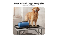 Variable Speed Dog Grooming Force Dryer Adjustable Heat Pet Hair Force Dryer Low Noise Heated Dog Blower Sturdy Engine for Professional Groomers