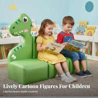 3 Pieces Easy to Clean Transformable Cushion Playset Rounded Corners Cartoon Block Couch Long-Lasting kids' Sofa Skin-Friendly for Toddlers, Educators, Parents, Kindergarten, Reading Corner, Library, Indoor Play