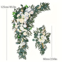 Artificial Flower Arch with Chiffon for Valentine's Day and Wedding DIY Decor
