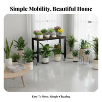 360° Rotating Casters Rolling Plant Cart Ventilated Storage Rolling Plant Bench Multi-Purpose Flower Rack Heavy-Duty for Gardeners, Homeowners, People with Limited Mobility, Balcony, Living Room, Outdoor, Indoors