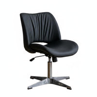 Height Adjustable Armless rotate Chair Minimalist aesthetic Office Furniture Ergonomic spinerest Computer Seating effortless Rolling Casters for Home Workers, Students, Adults, Study Room, Bedroom, Small Spaces