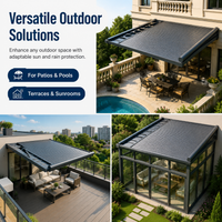 Automatic Aluminium Alloy Awning, Retractable Waterproof Awning for Patio & Terrace Outdoor