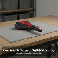 Hybrid Bike Saddle Pressure Relief Breathable Comfort Cushioning for City Rides