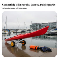 Foldable Boat Carrier Portable Kayak Cart Foldable Watercraft Carrier Sturdy Duty Paddle Board Transport Wheels Multi-Use