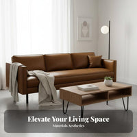 Light Luxury Straightspine Loveseat Italian Inspired Living Room Seating Minimalist visual appeal Small Sofa space-efficient Design for Apartment Dwellers, homeowners, Students, Lounge Area, Home Office, Bedroom