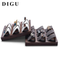 DIGU Solid Wood Jewelry Display Tray for Earrings and Ear Studs