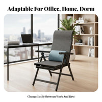 Two-PurposeUse Design Convertible Lounger Fully Reclining Convertible Armchair Bed Adjustable Backrest Recliner Space-Saving for Office Workers, Apartment Dwellers, Homeowners, Restping, Dorm Room, Bedroom