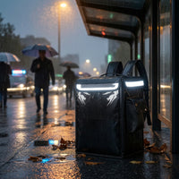 Thermal Insulated Food Delivery Backpack Reflective Food Delivery Backpack Padded Waterproof for Couriers, Cyclists, Takeaway Runs, Commuting