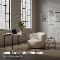Light Luxury Aesthetic Curved Sectional Couch Creative Form Curved configurable Lounger Modern Minimalist design Reception Seating plushLike Comfort for Business Owners, Interior Designers, spa salon, Boutique, Lounge Area, Bedroom