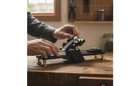 Precision Straight Sharpening Guide Slimline Blade and Plane Sharpening Jig Adjustable Plane Iron Honing Jig Metal for Woodworkers, Craftsmen, Woodworking, Workshop