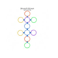 Hopscotch Rings with Linkers Outdoor Hopscotch Hoops with Linkers Agility Rings Indoor Active Play Toy Portable for Children