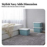 Large Capacity Wheeled Storage Tote adaptable Rolling Box with Lid Stackable Organizing Container debrisresistant for households, Hobbyists, Dorm Room, Bedroom, beneath the bed, Playroom