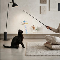 Feline Teaser Rod Telescopic Feline Teaser Rod with Teaser Retractable for Cats, Kittens