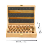 20 Pieces Watch Winding Key Set Knurled Size Marked Pocket Watch Winding Tool Set Wood Box Tool Kit