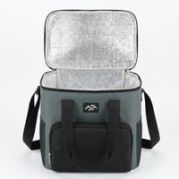 Cool Bag for Picnic Bag Use with Shoulder Strap, Thermal Bag with Mesh Pockets and Front Pocket, Oxford Cloth Delivery Bag for Camping BBQ