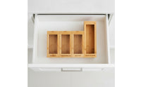 Eco-Friendly Bamboo Bag Organizer Natural Food Bag Dispenser Sturdy Long-Lasting for Kitchen, Drawer, Pantry