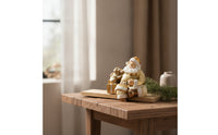 Santa Figurine with Dog Resin Santa Figurine Festive Table Ornament for Collectors, Bookshelf
