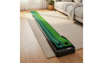 Golf Putting Practice Mat Set Anti-Slip Rubber Base Automatic Ball Return Putting Mat Portable Golf Putter Practice Board for Children, Office, Home