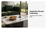 Divided Nut and Fruit Plate Sealed Lid Lidded Snack Tray Light Luxury Design for Living Room, Coffee Table, Festivals