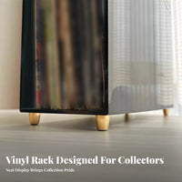 Acrylic Vinyl Stand High Clarity LP Display Holder Holds 25 Records