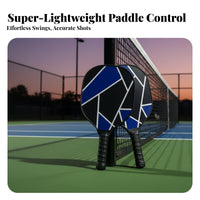 Lightweight Pickleball Paddle Set Non-Slip Grip Pickleball Racket Kit Enlarged Sweet Zone for Children, Men, Outdoor, Indoor