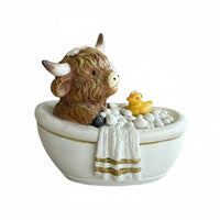 Funny Cow Bathroom Ornament 3D Printed Lavatory Cow Statue for Desktop