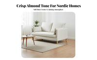Removable and cleanable Cover 2-Seater Loveseat Minimalist Design Upholstered Two-Seater Couch space-saving Size Sofa Modern design for Small Families, Apartment Dwellers, Living Room, Studio, Lounge Area, Bedroom