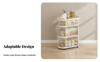 Foldable Multi-Tier Trolley Mobile Design Side Table Multifunctional for Parents