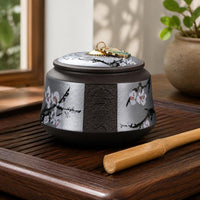 Purple Clay Tea Caddy with Alloy Seal Lid for Tea and Dry Goods Storage