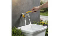 Outdoor Wall-Mounted Faucet with Double Outlet Thickened Metal Double Outlet Faucet Threaded for Balcony