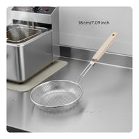 Stainless Steel Skimmer Spoon Fine Mesh Holes Perforated Frying Spoon