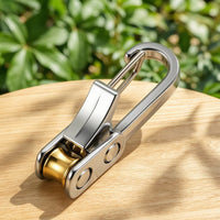 Spring-Loaded Rope Tensioner Hook No-Knot Self-Locking Rope Hook Knotless Hardware One-Handed for Camping