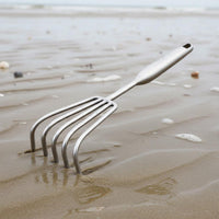 Stainless Steel Clam Rake Rust-Resistant Beach Clamming Rake Digging Tool Sturdy Duty Shell Collector Sturdy Construction