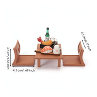 Miniature Low Table Smooth Dollhouse Table Lightweight Ornament for Hobbyists, Collectors