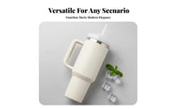 Keeps Drinks Cold or Hot For Hours 40 Oz Tumbler with Handle and Straw Double Wall Insulation 40oz Tumbler with Handle Cupholder Friendly