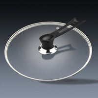 Frying Pan and Stainless Steel Cookware Cover, Universal Tempered Glass Frying Pan Lid and Saucepan Lid, Economy Pot Lid, Heat Resistant Glass