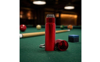Polished Finish Cue Tip Pricker Keychain Threaded Cap Stainless Steel Cue Tip Pricker Clip Attachment Sports Gear Portable