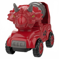 4 Pieces No Batteries Required Dinosaur Engineering Vehicle Toys Movable Parts Dinosaur Construction Vehicle Rounded Rounded Edges Friction Powered Construction Cars Sturdy for Children, Preschoolers, Toddlers, Outdoor Play, Sandbox