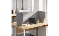 Three-Sided Desk Partition with Cutout Encompassing Desktop Privacy Panel Low-Height Acoustic Divider Foldable for Students